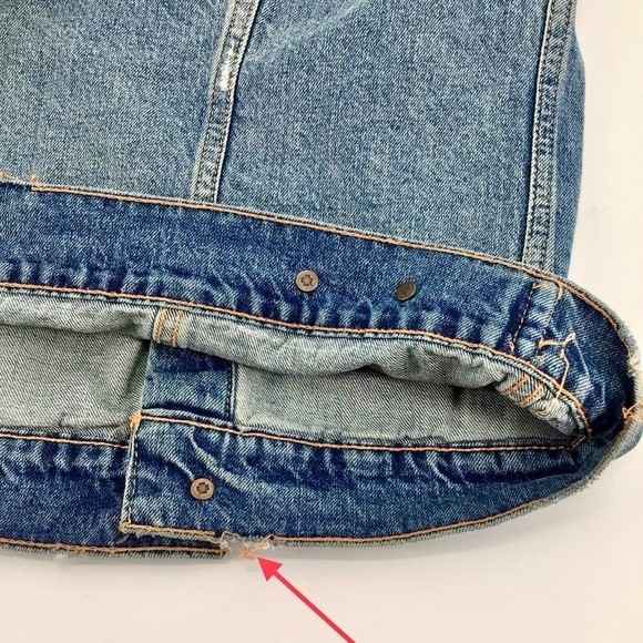 Lucky Brand Distressed Tomboy Trucker Jean Medium Wash Denim Jacket Size Large - Picture 15 of 16